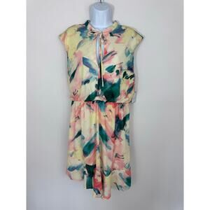 Laundry by Shelli Segal Abstract Watercolor Dress Size 14